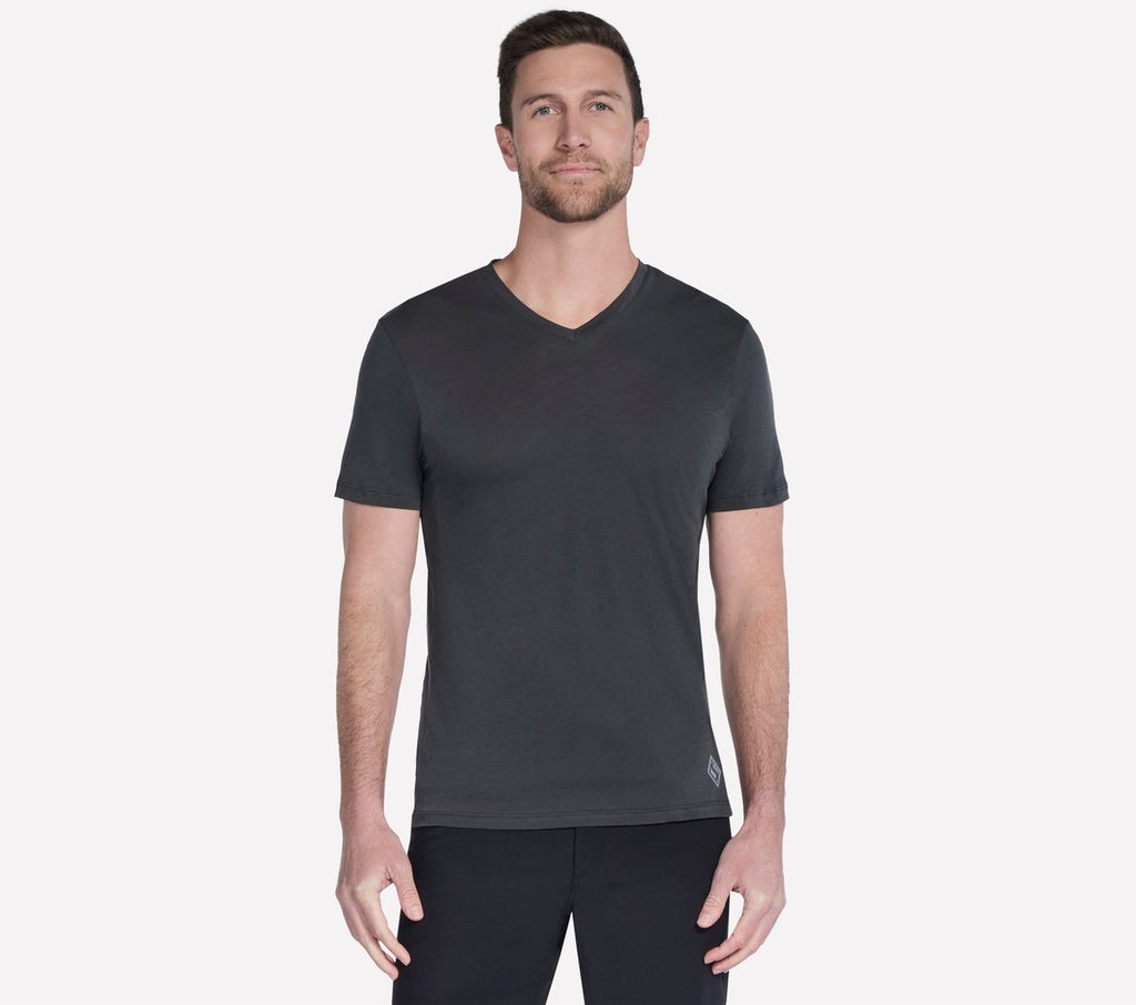 GO DRI Pima Short Sleeve V-Neck
