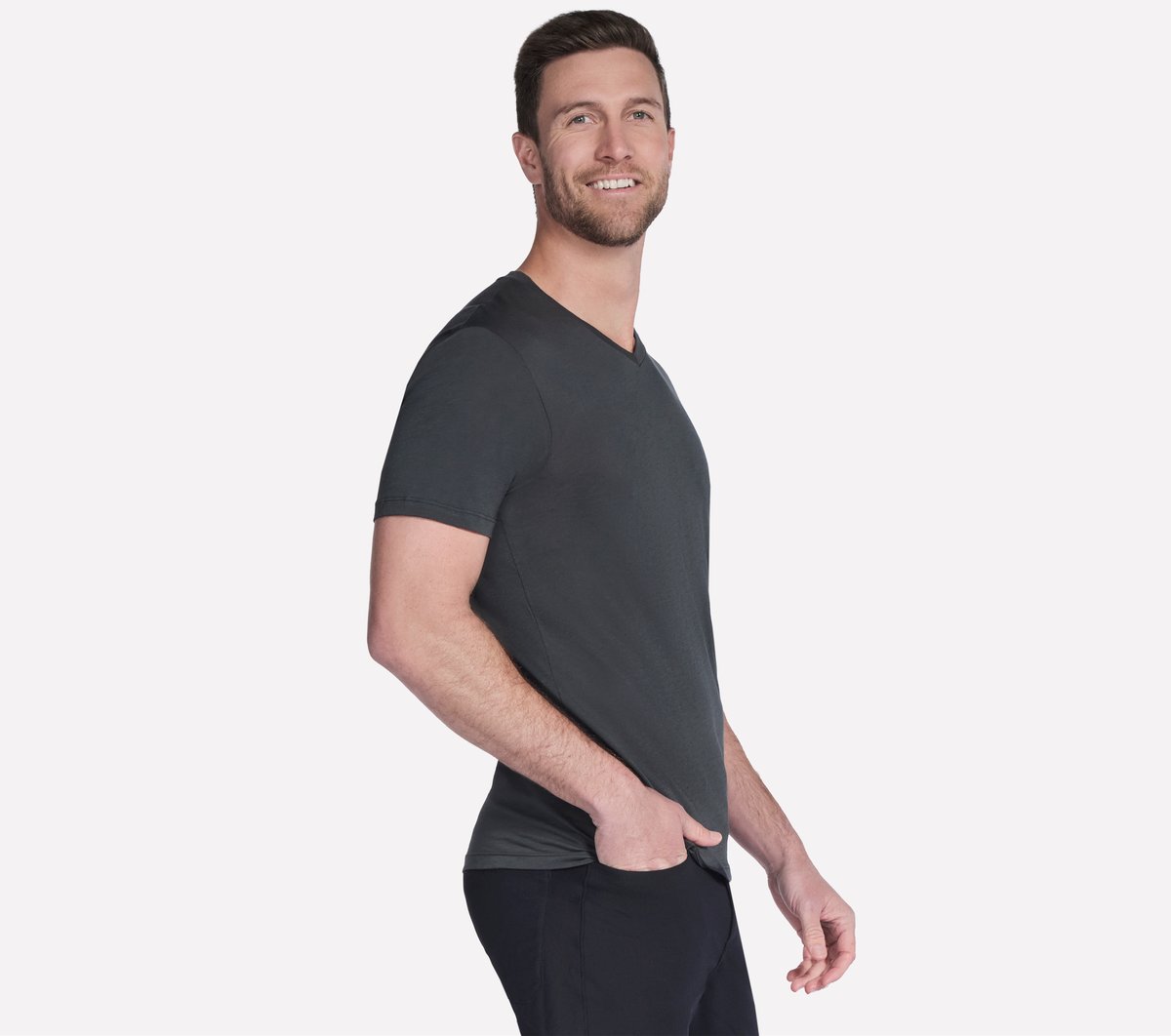 GO DRI Pima Short Sleeve V-Neck