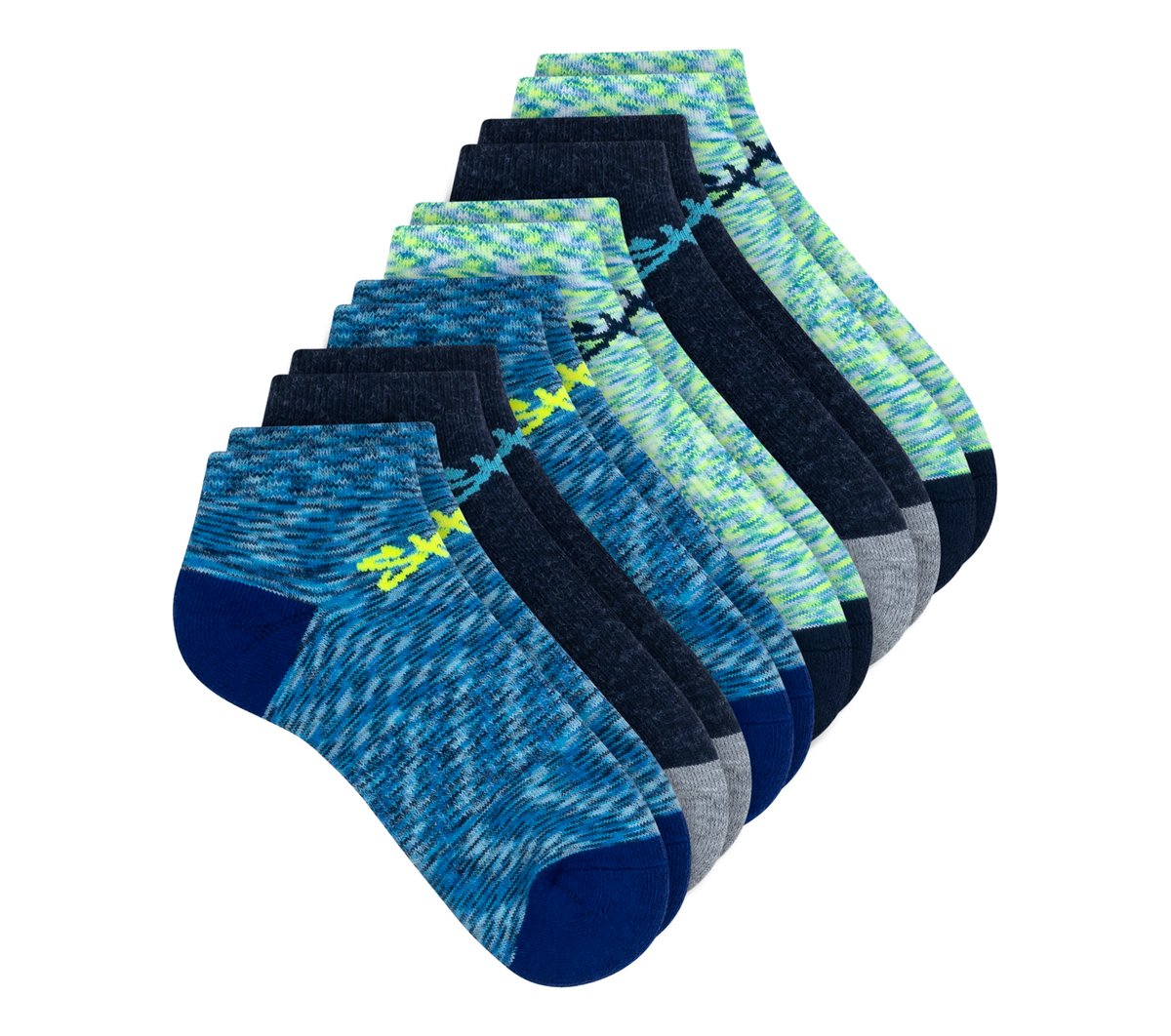 6 Pack Space Dye Low Cut Socks