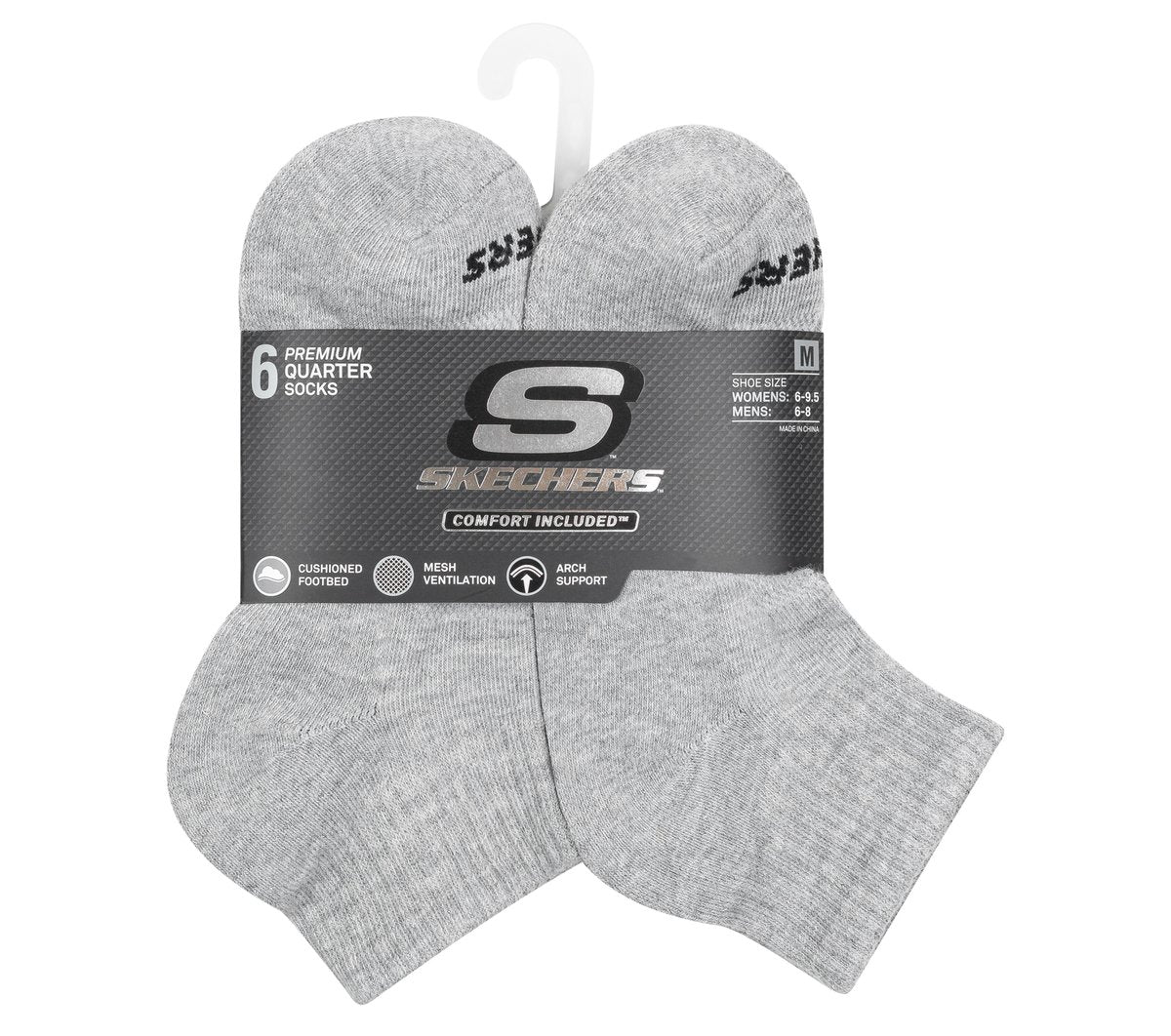 6 Pack Core Quarter Medium Socks