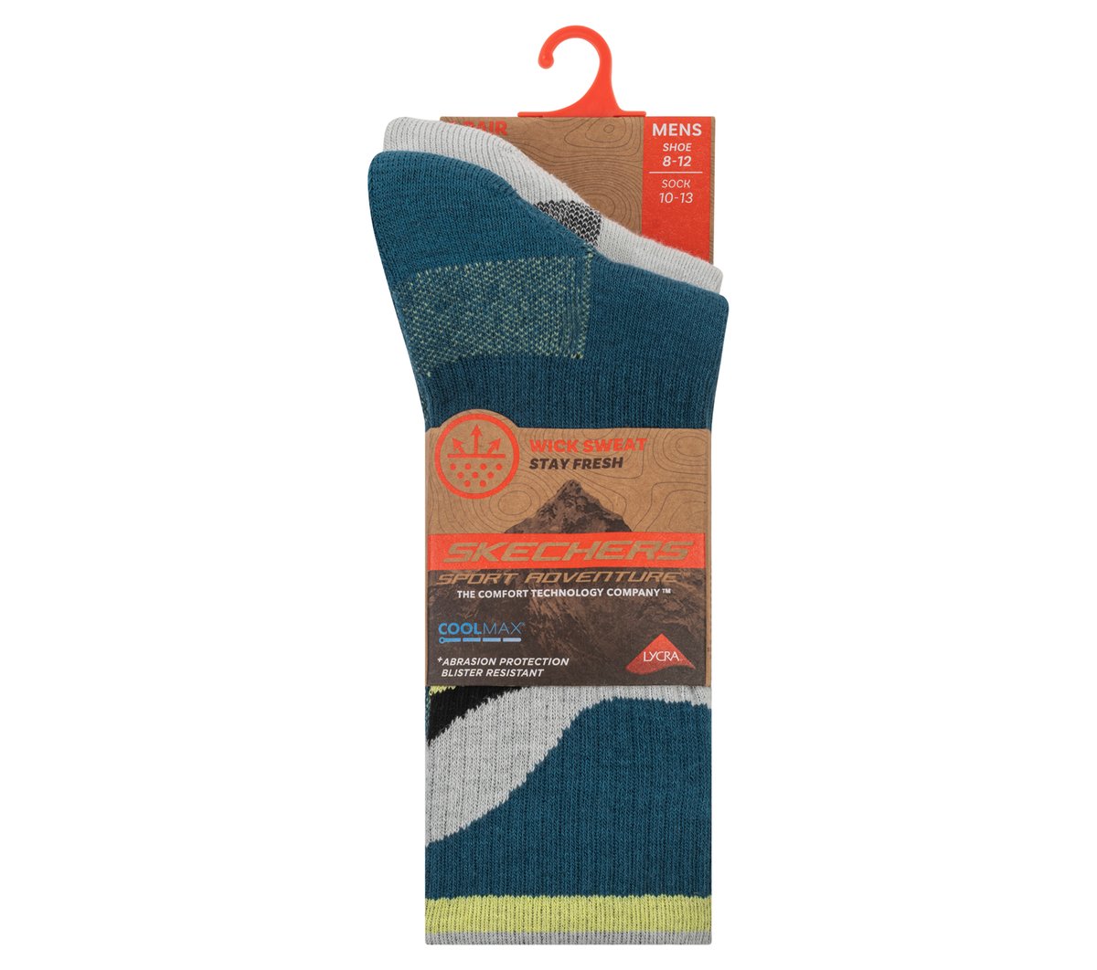 2 Pack Men's Crew Trail Socks
