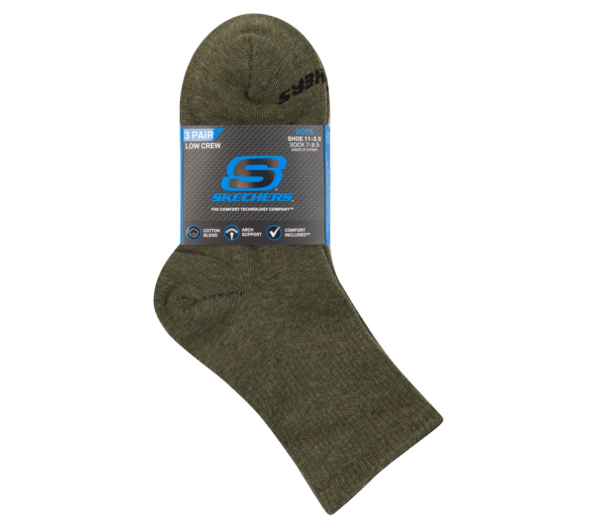 3 Pack Boys' Crew Cotton Socks